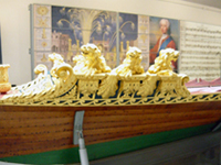 Баржа королевы Фредерики. Фрагмент декора. Морской  музей в Гринвиче