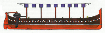 Лодка с карбюраторным подвесным мотором стилизованная под карбас.